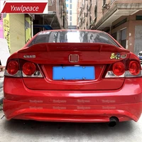 r style car rear wing trim for honda civic 2006 2007 2008 2009 2010 2011 abs material unpainted colored rear trunk spoiler