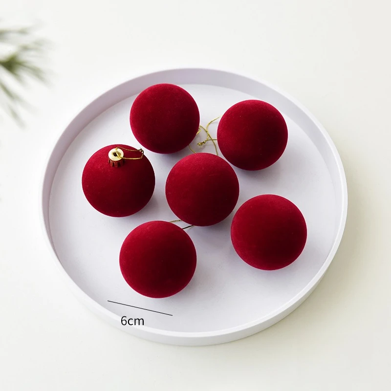 

Бархатный рождественский шар 6/8 см