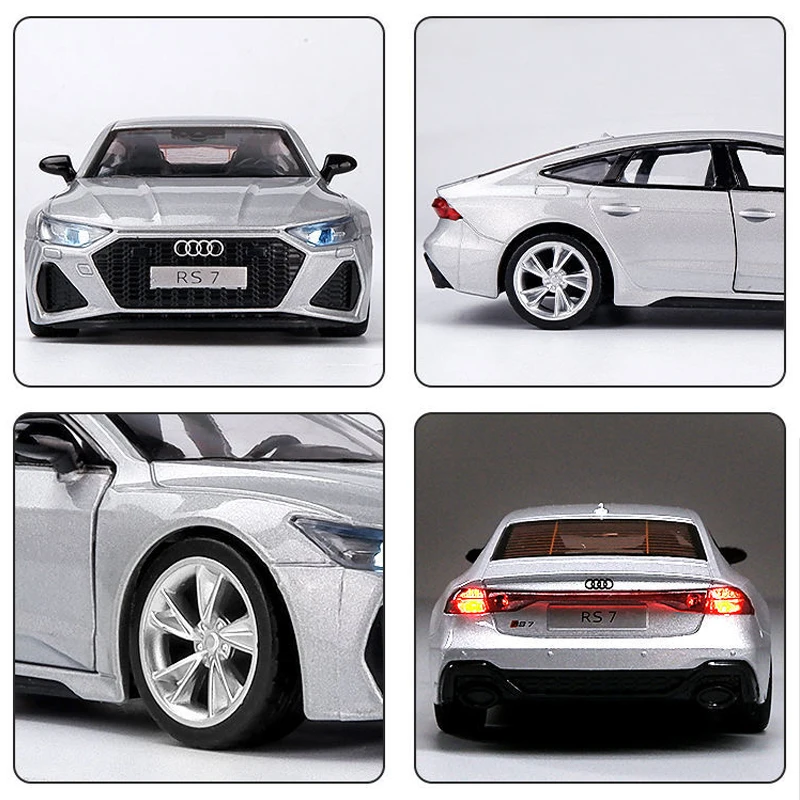 Модель автомобиля RS7 из сплава со звуком подарок ребенку на день рождения игрушка