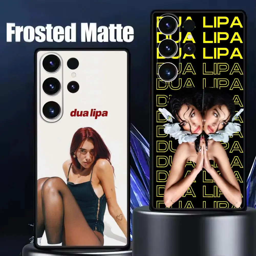 Фото Чехол для телефона с изображением певицы Дуа Липы для Samsung Galaxy S26 S25 S24 S23 S22 S21 Plus Ultra Note20, мягкий, черный. №1