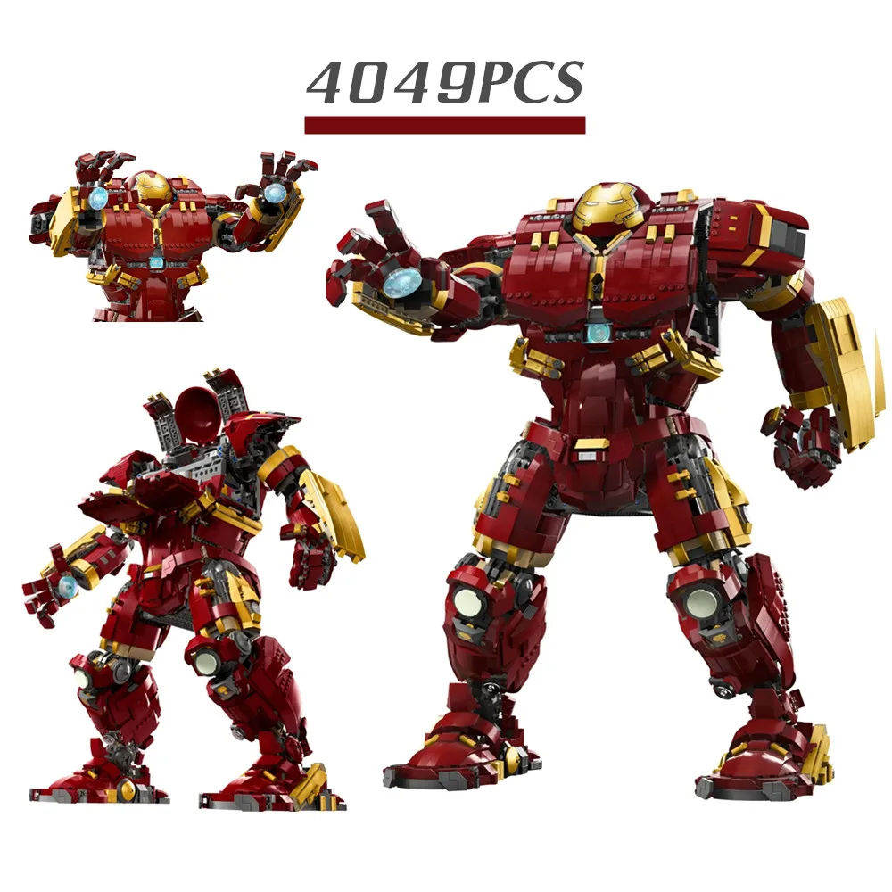 

4049pcs Disney Marvel Hulkbuster Ironman FIT 76210 Veronica Heroes Mecha Avengers Toys Robot Figures Building Brick Block Gift