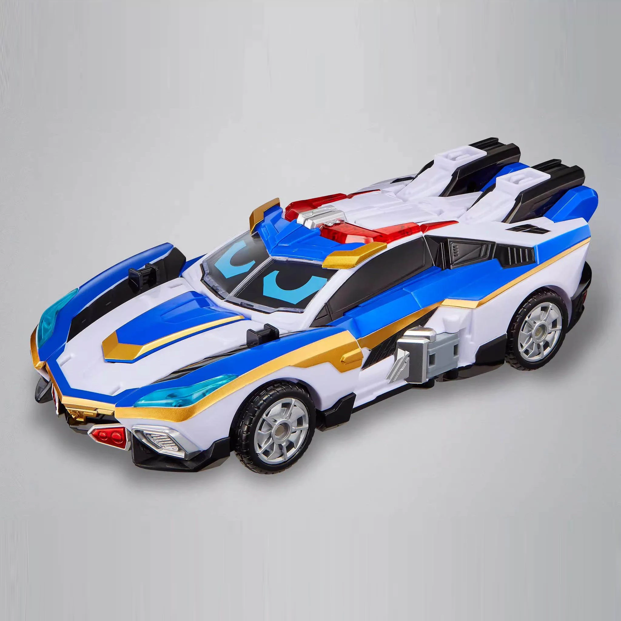 Фото Металлическая машинка-трансформер Cardbot S BLUE COP W, игрушка-фигурка, модель из АБС-пластика, подарок для детей №3