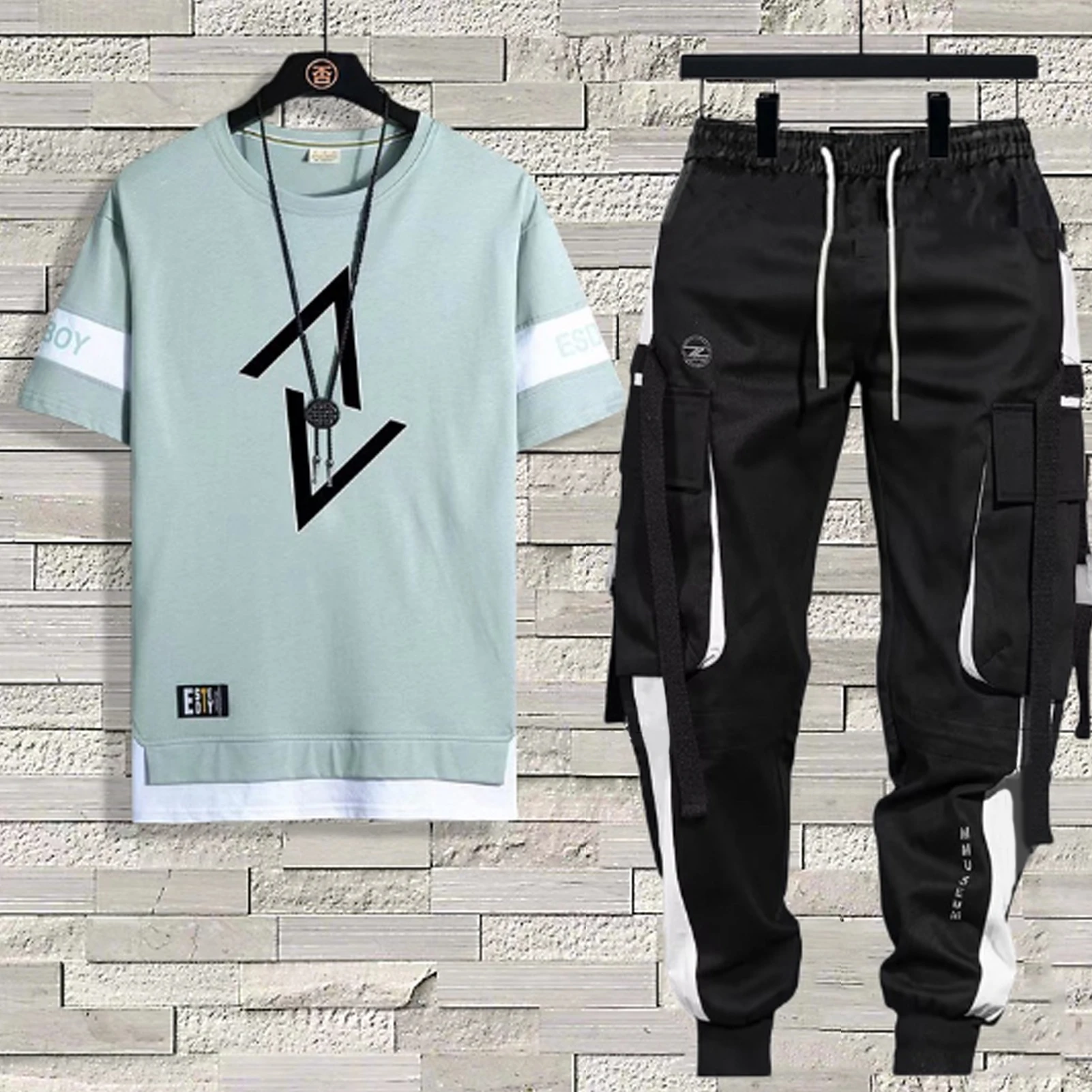 Повседневный Комплект Спортивной Одежды Для Мужчин — Дизайнерская Свободная