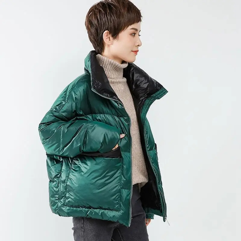 

Woman Basic Jackets Female Cotton Padded Coat Ladies High Street Baggy All-match Jacket Warm Portable Outerwear Coat Parka G53