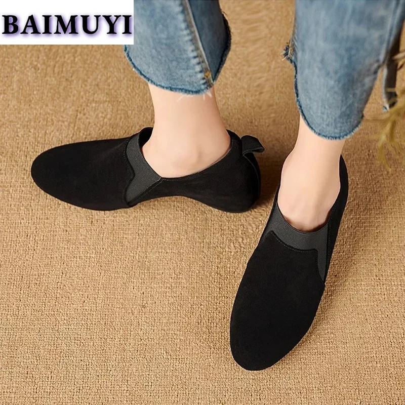 Женские Элегантные замшевые туфли повседневные лоферы на танкетке брендовые