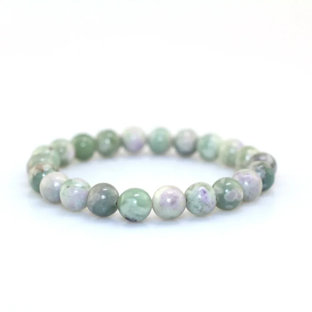 Модный простой браслет с одним кольцом 수tı 8 мм эластичные бусины из веревки