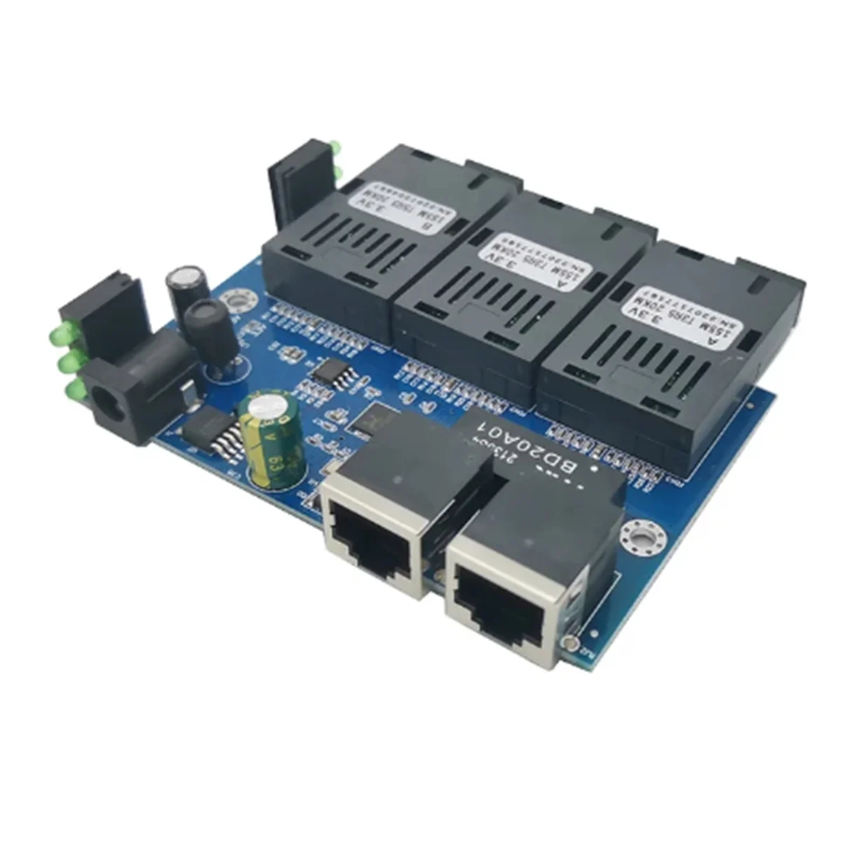 10/100M обратный переключатель POE выход 12 В источник питания для Epon и Gpon 3-портовый RPOE