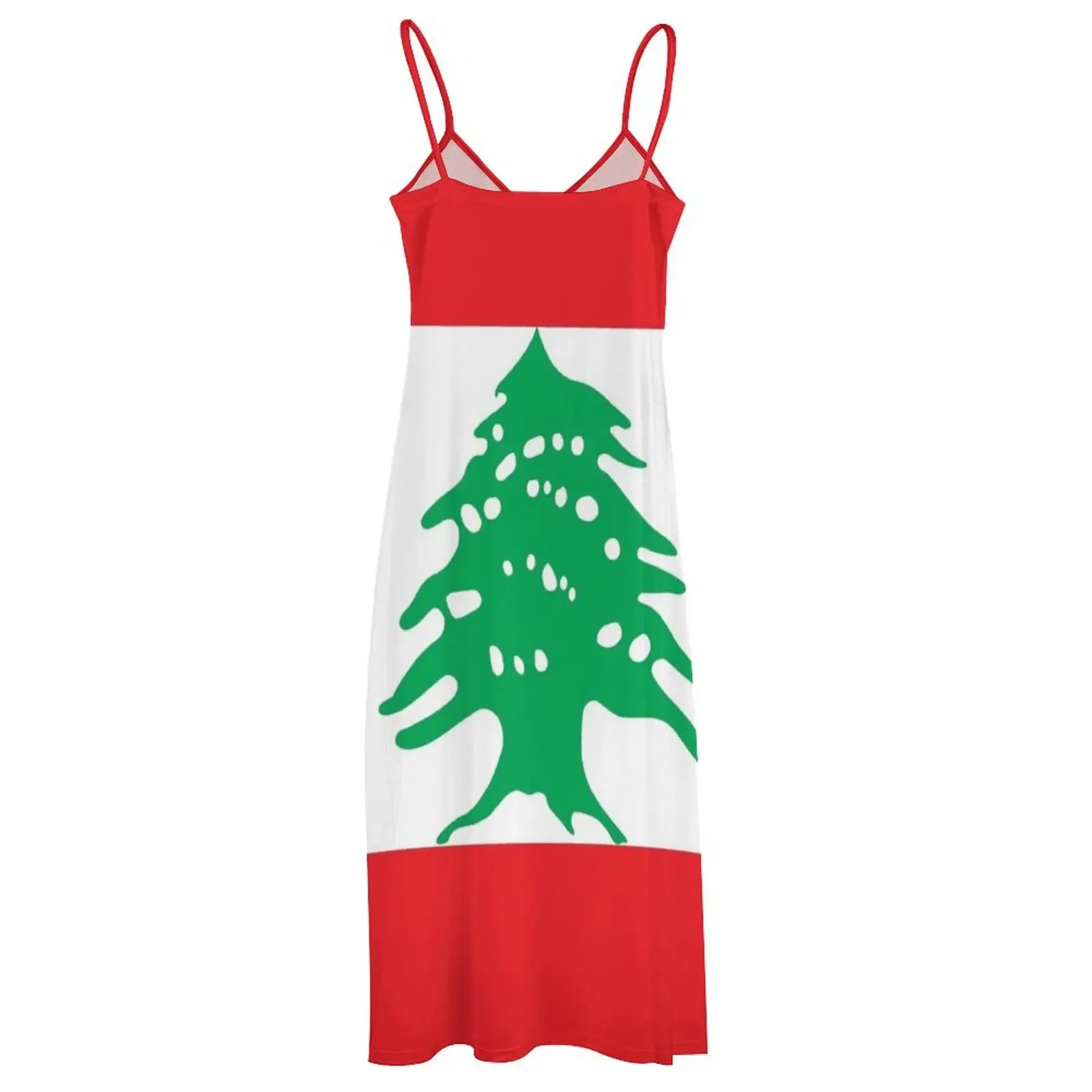 Платье без рукавов с ливанским флагом женская летняя юбка вечерние платья