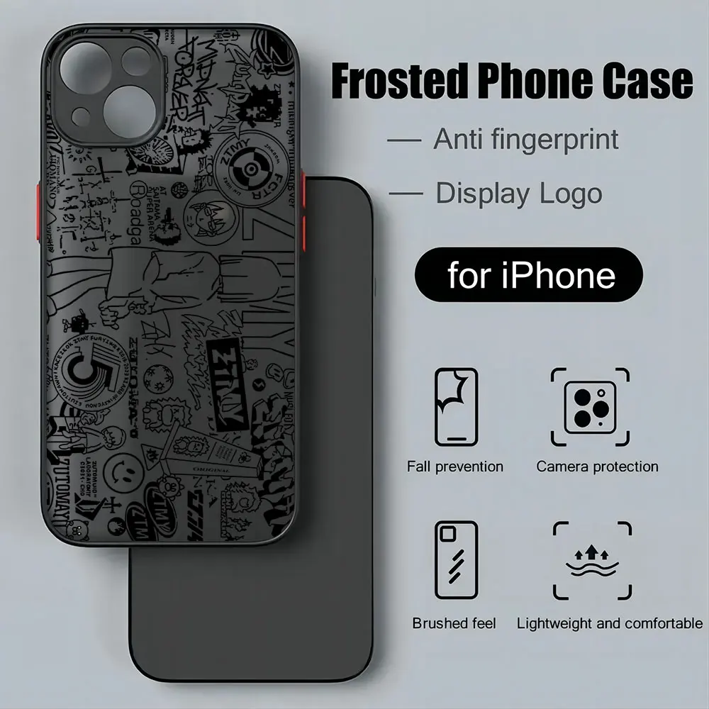 Чехол для телефона Zutomayo с рисунком iPhone 15 14 13 12 11 Pro Max X XR XSMax 7 8 Plus матовая прозрачная