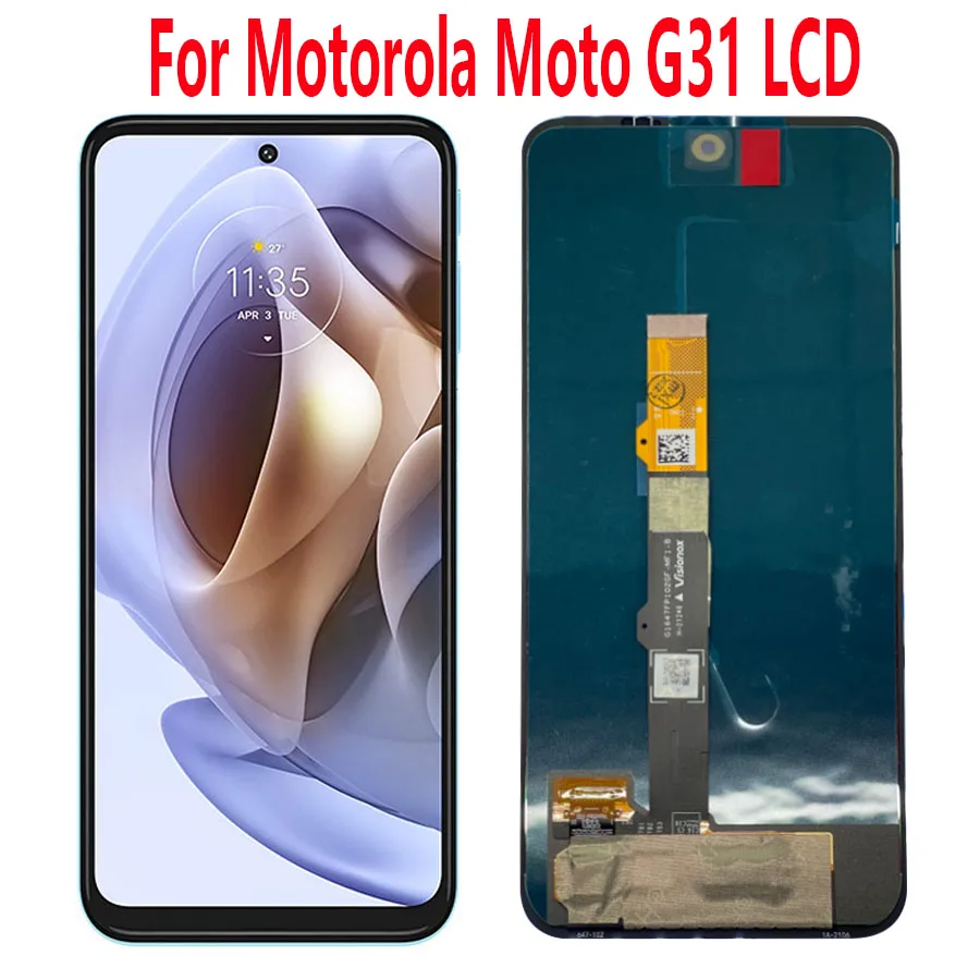 

6,4 "Оригинальный сенсорный ЖК-экран для Motorola Moto G31, сменный дигитайзер в сборе для Motorola Moto G31, G41, G71 с рамкой