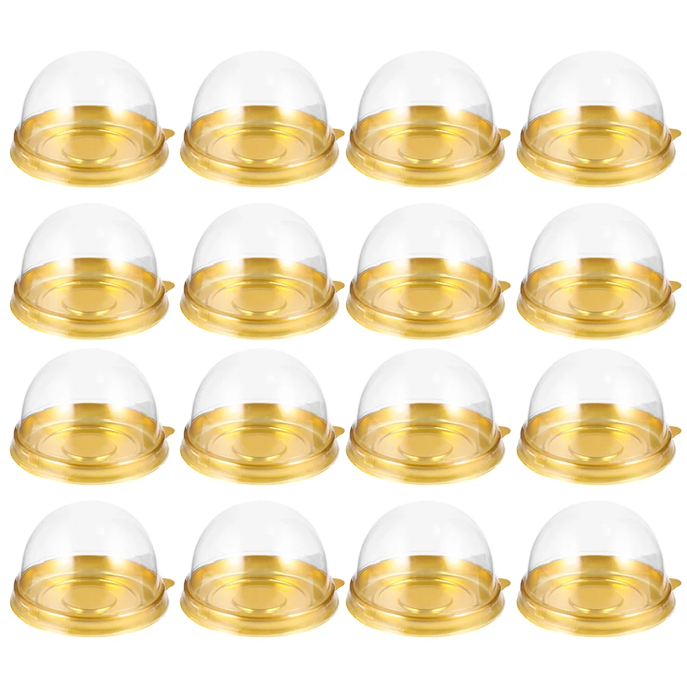 

Box Cake Boxes Cupcake Mini Muffin Dome Container Moon Clear Mooncake Containers Holder Plastic Individual Cookie Gift Single