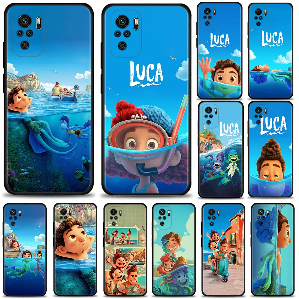 

Disney Cartoon Luca Movice Case For Xiaomi Redmi Note 7 8T 8 Pro 8 2021 Cover for Redmi 7A 9A 9C 8 9 Back Soft Silicone Shell