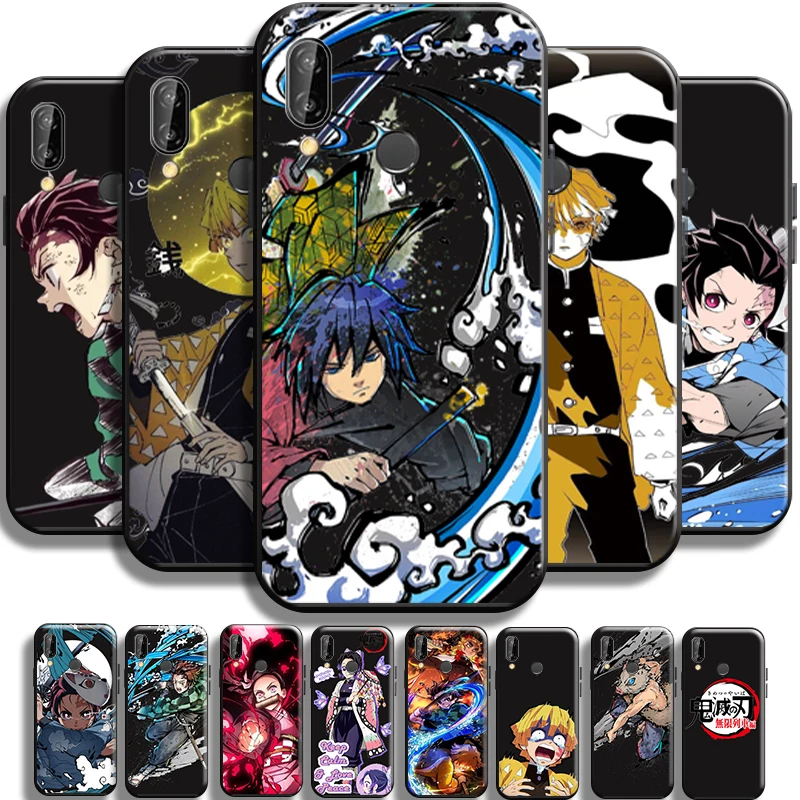 

Demon Slayer Kamado Zenitsu Phone Case For Huawei P20 Pro P20 Lite Carcasa Shockproof Cases Cover Coque Funda Soft Shell Black