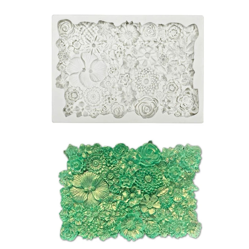 

3D Flowers Kitchen Baking Mold Silicone Cake Decorating Tools Fondant Chocolate Mould Biscuits Silicone Mold