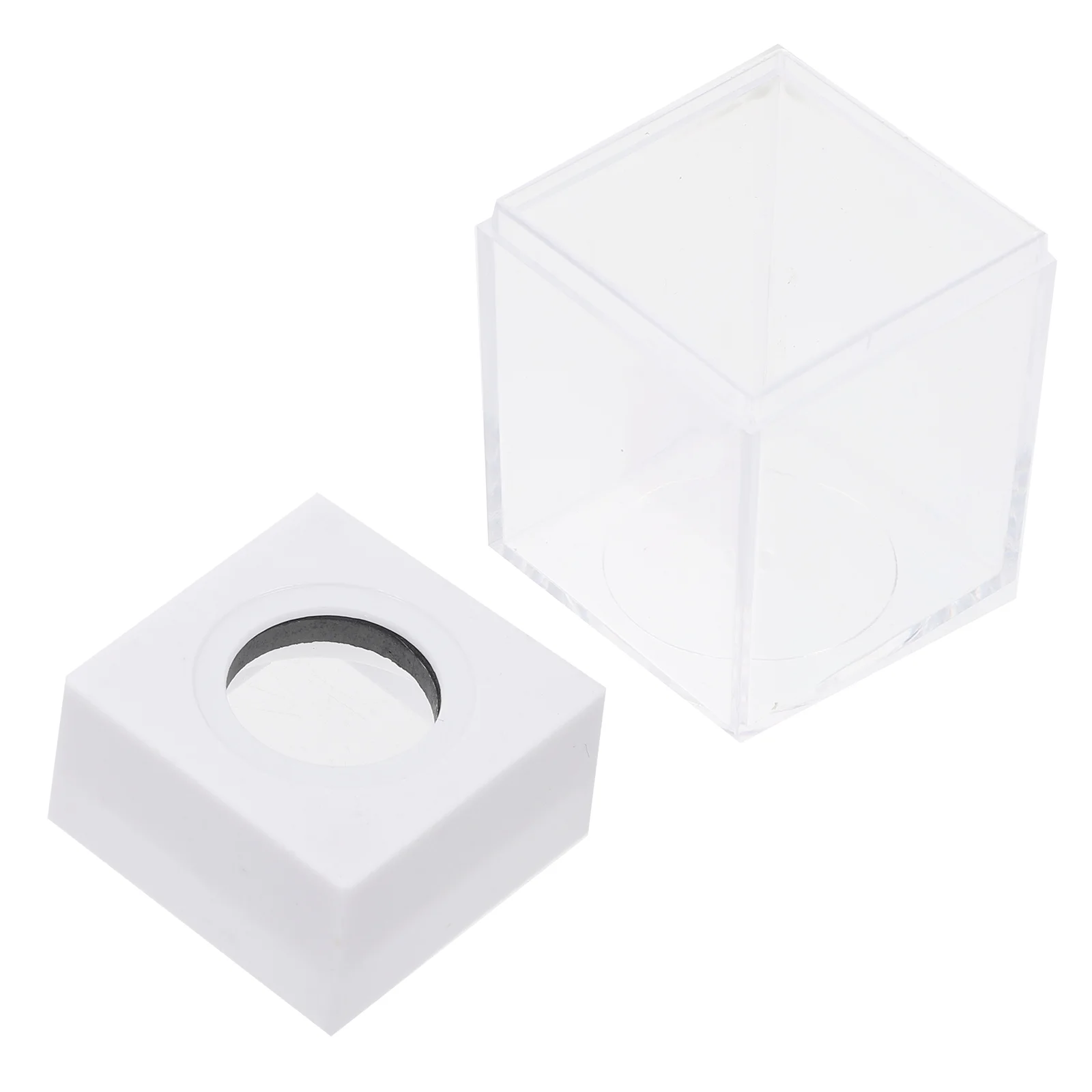 

2 Pcs Paper Clip Storage Bucket Student Stationery Square Desk Binder Holders Home Organizers Magnets Bracket Dispensers