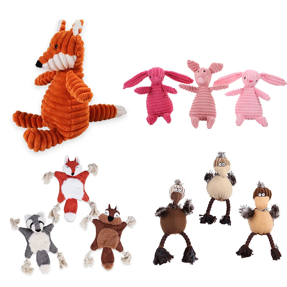 

Best Selling Voice Dog Bark Full Of Fun Pet Dog Cartoon Cute Plush Toy Wolf Squirrel Chew Pet Supplies Simulation Animal Shape
