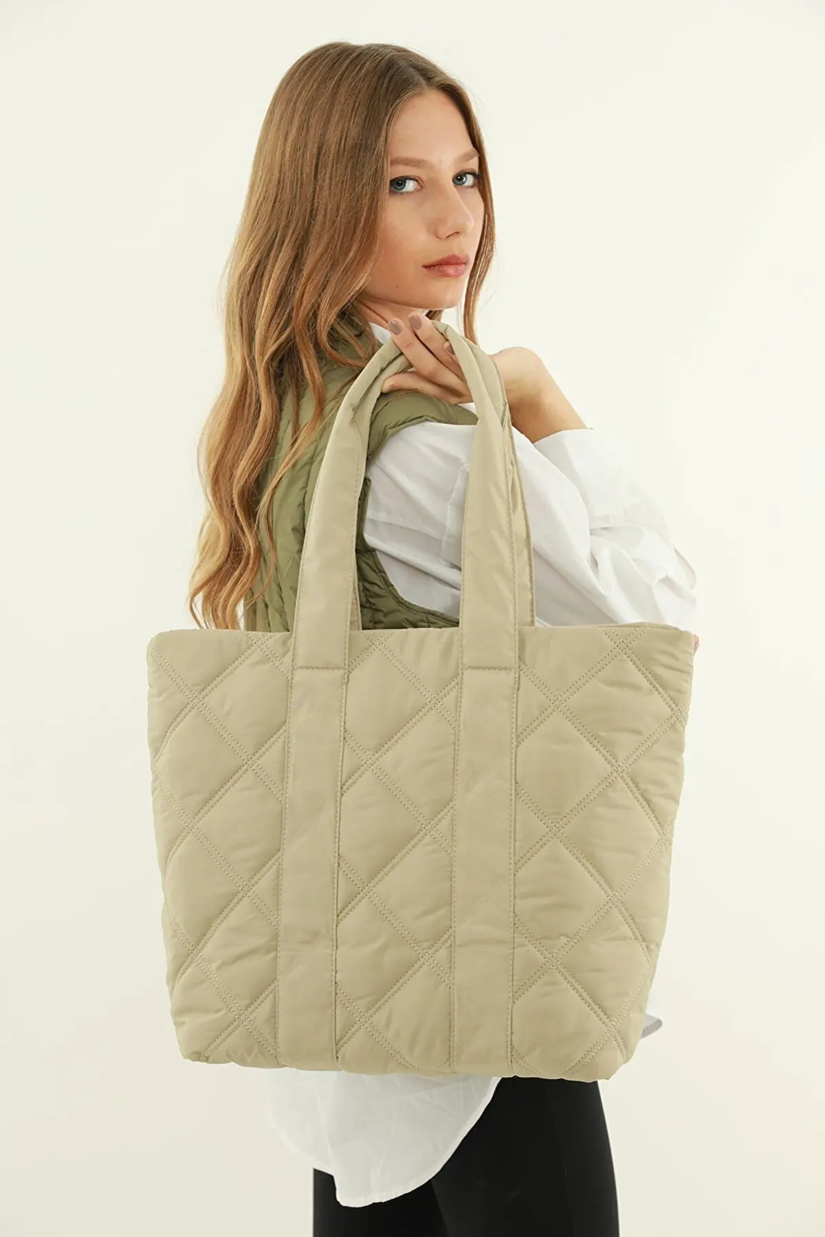 

Норковые женские стеганые сумки с буфами с узором для женщин, сумка на плечо 2021, многоразовые сумки для покупок, повседневные сумки-тоуты, же...