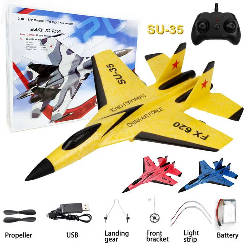 Радиоуправляемый пенопластовый самолет планер с радиоуправлением 2 4G