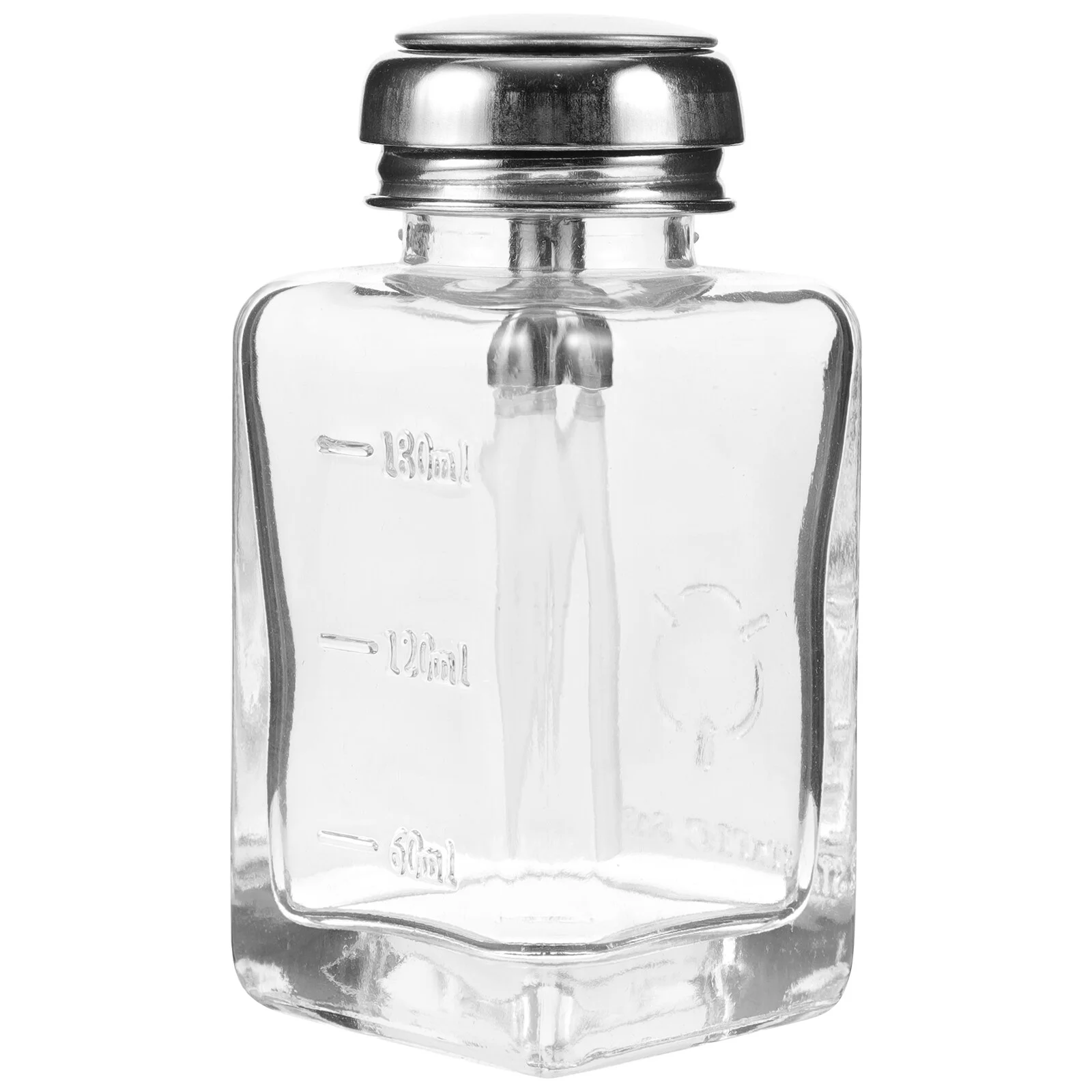 

Glass Lid Pump Bottles Clear Anti-static Nail Polish Remover Empty Pumps