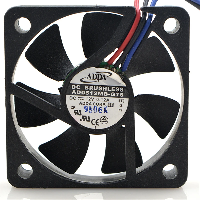 Для ADDA AD0512MB-G76 DC 12V 0.12A 3 провода 5 см 5010 50x50x10 мм двойной шарикоподшипник охлаждающий
