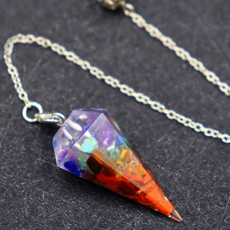 

7 Chakra Healing Crystals Pendulum for Dowsing Divination Quartz Natural Stone Pendulums Antique Reiki Pendant Pendulo Jewelry