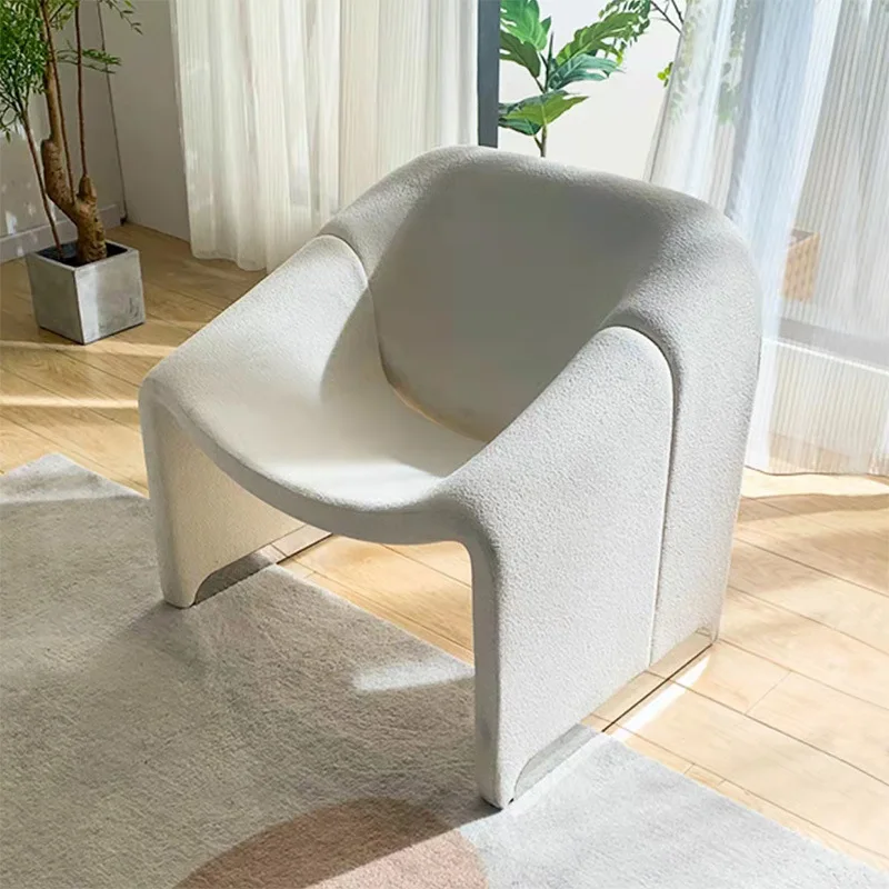 

Nordic sofa chair leisure chair modern simple living room balcony INS light luxury smile chair accent chairs for living room