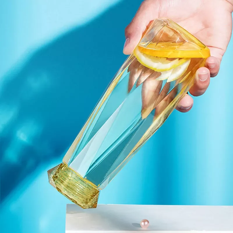 

New in Creative Crystal Cup Water Bottle Couple Water Cup Kitchen Accessories Drinking Tool Large-Capacity Students Casual Cup