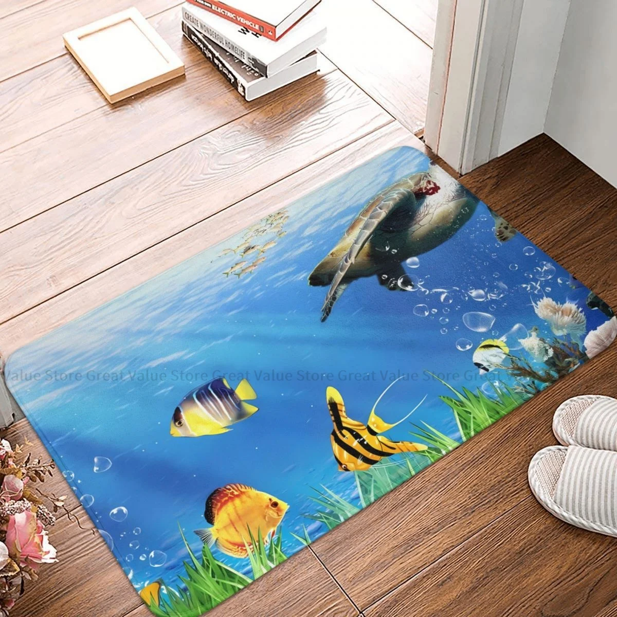 

3D Ocean World Bath Mat The Underwater World Doormat Kitchen Carpet Balcony Rug Home Decoration