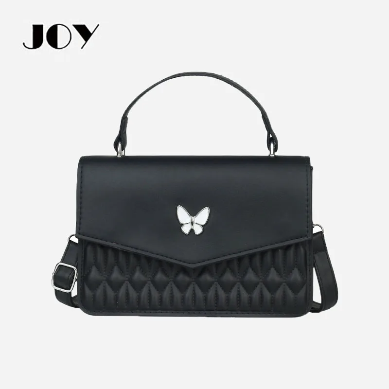 

JOY Lingge Pure Color Handbag 2021 New Retro Fashion Messenger Bag Simple Casual Lady One-shoulder Small Square Bag