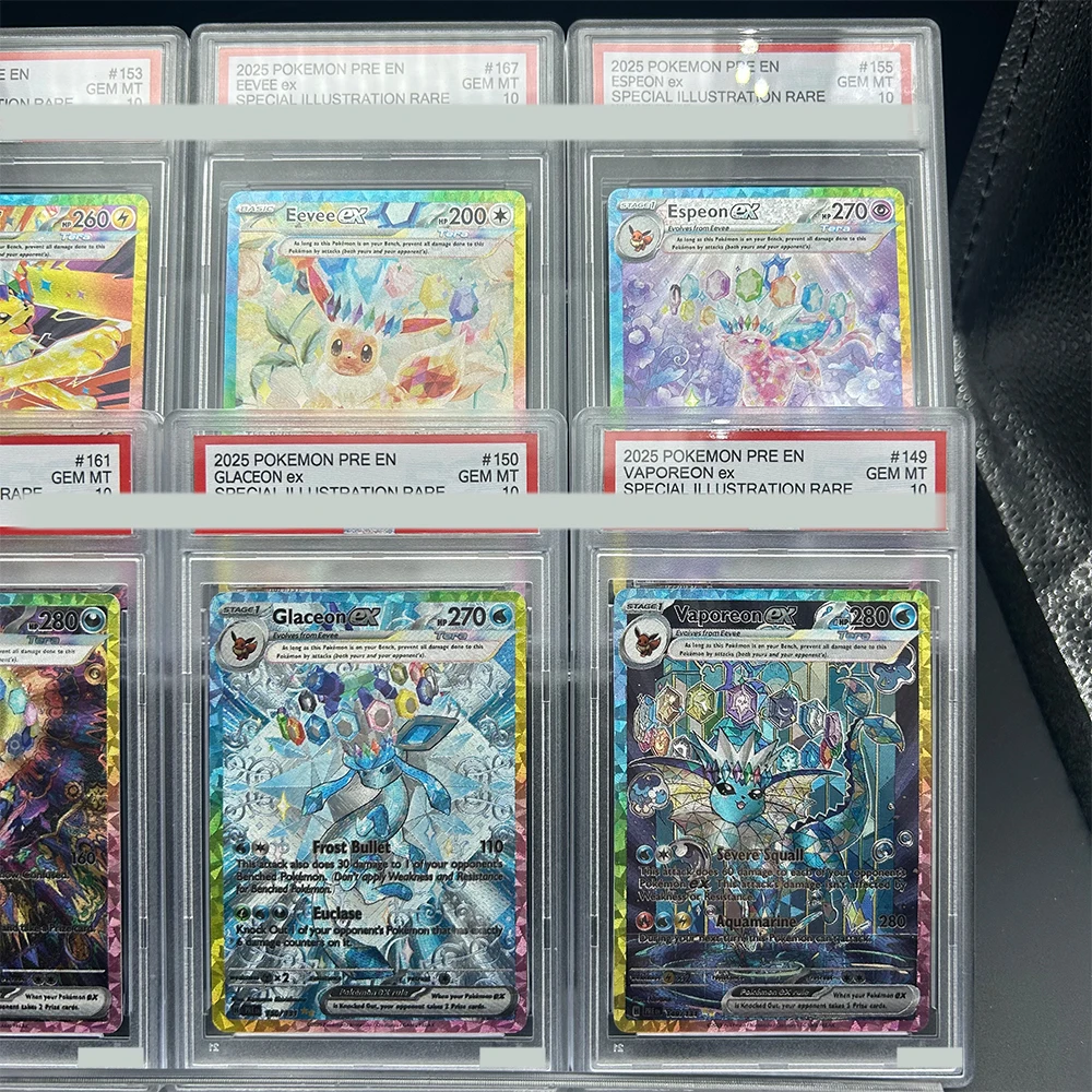 Фото 2025 PRE EN Umbreon Ex Специальная иллюстрация Редкая коллекционная карта DIY Proxy PTCG с градацией # Голографическая этикетка с картами GEM MT 161 №3