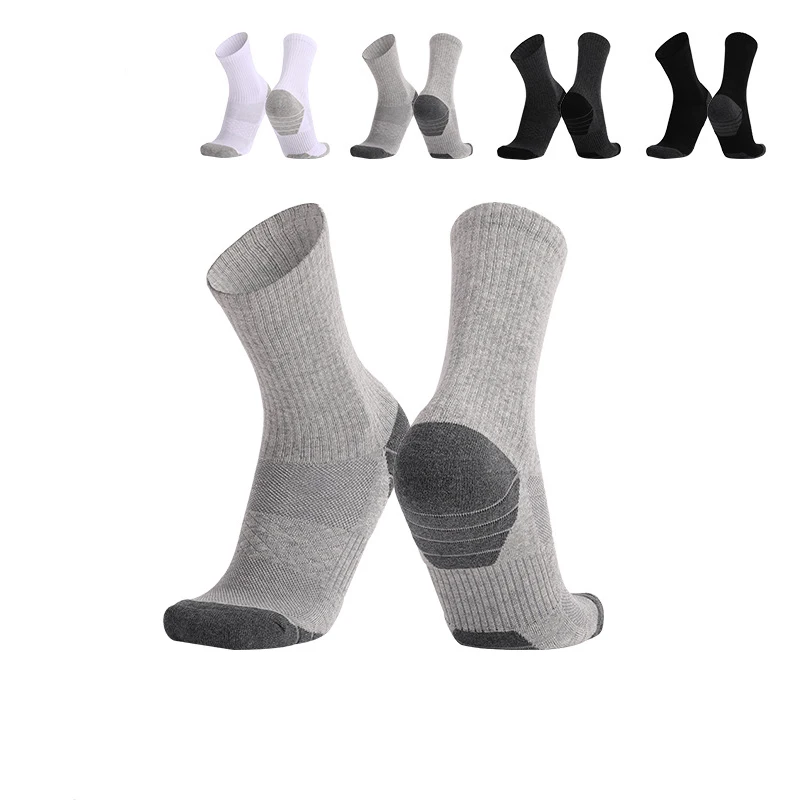 Sport Sock Thickened Towel Bottom Sports Socks for Men and Women Non-slip Casual Socks Sweat-absorbent Breathable Socks
