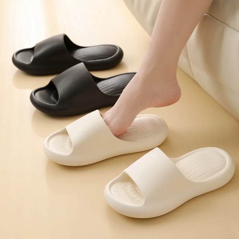 Women Indoor Shower Slippers Summer Home Floor Shoes Soft EVA Couples Platform Slides Thick Sole Female Male Bathroom Slipper