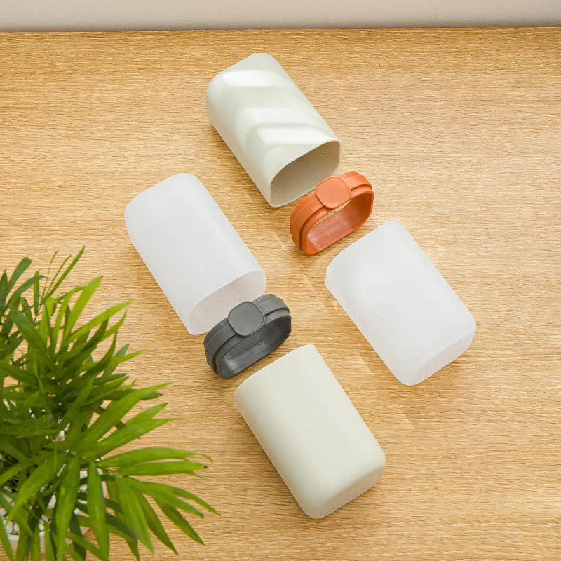 

Plastic Brush Holder Toiletries Storage Cup Case Bath Cup Bathroom Accessories Toothpaste Storage Box Organizer Container