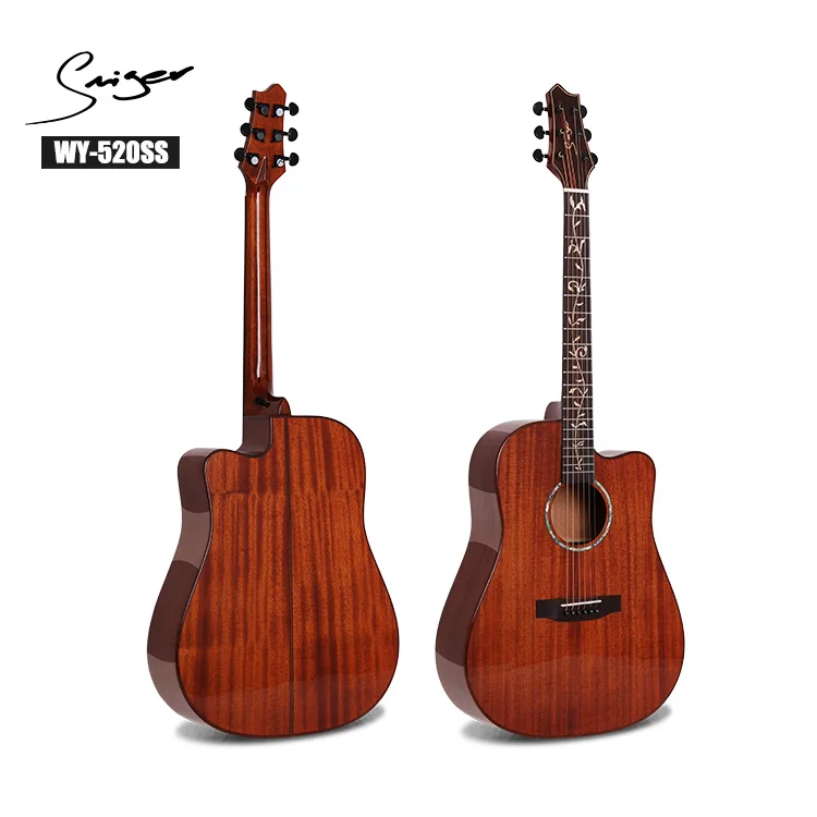 

High quality all Solid Sapele with rosewood acoustic guitar