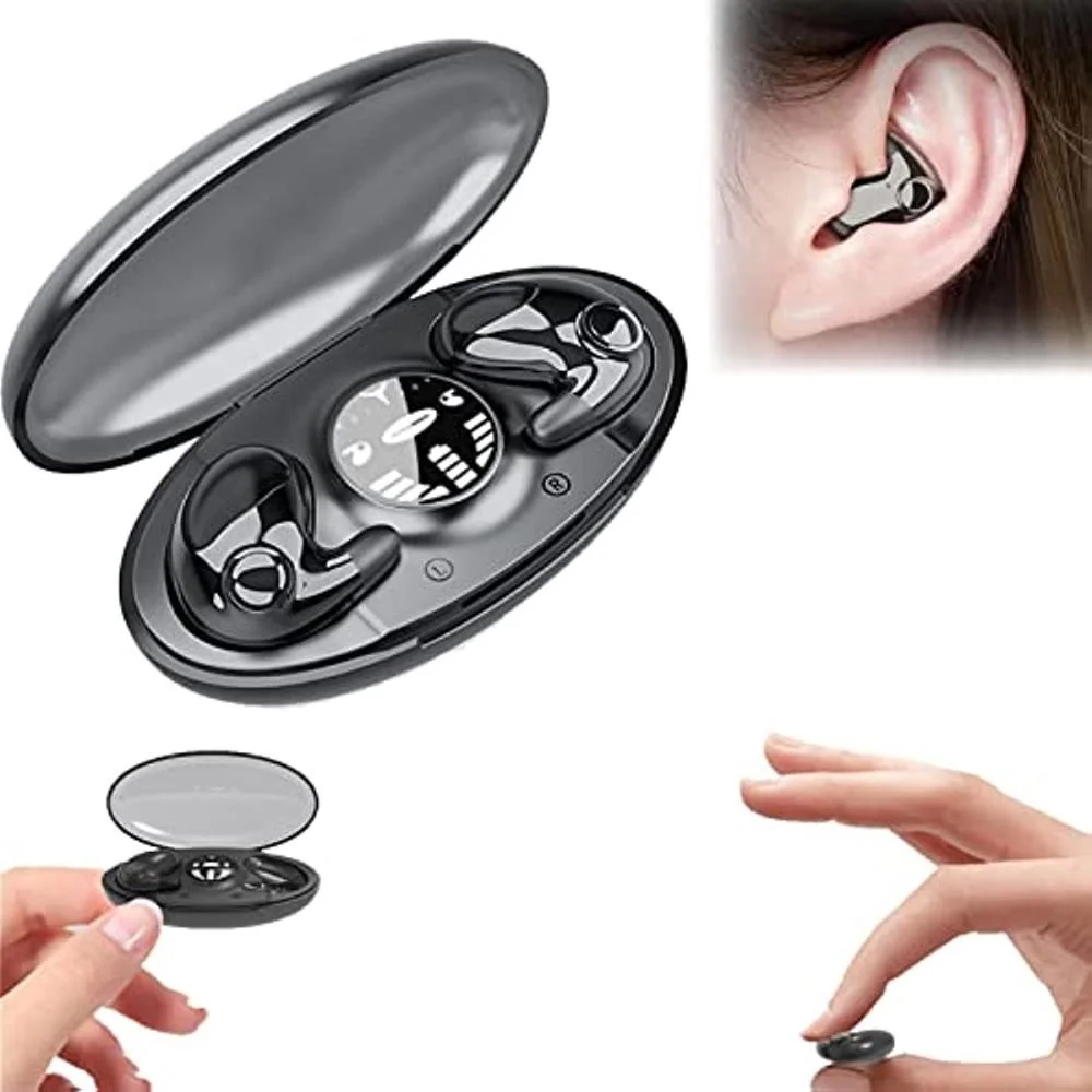 

Invisible Sleep Wireless Earphone IPX5 Waterproof-True Wireless Sleep Earbuds, Double Noise Cancelling Bluetooth 5.3 Headphones