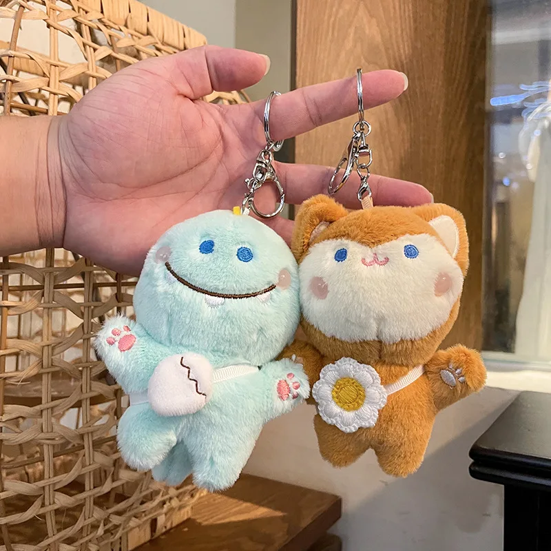 

Мультяшный динозавр, обезьяна, свинья, кот, милая плюшевая игрушка, кукла, брелок, подвеска в виде животного, женская сумка, подвеска, автомоб...