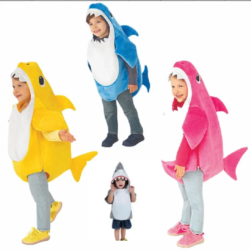 

Baby Shark Cosplay Toddler Family Christmas Fancy Dress Halloween Costumes For Kids Children Oceanic Sharks Role Play Costume