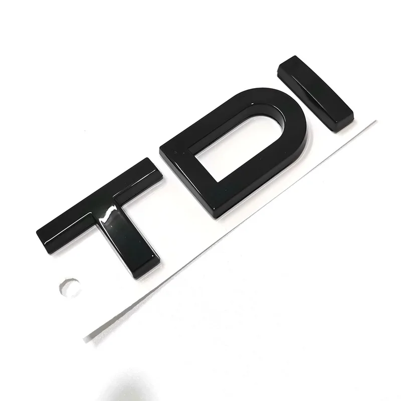 1X хромированный глянцевый черный ABS TDI наклейка с эмблемой на заднее стекло