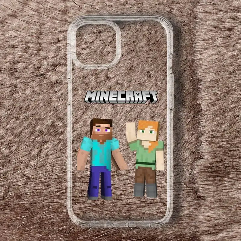 Game Mine C-Crafts Phone Case For iPhone 11 12 Mini 13 14 Pro XS Max X 8 7 6s Plus 5 SE XR Transparent Shell