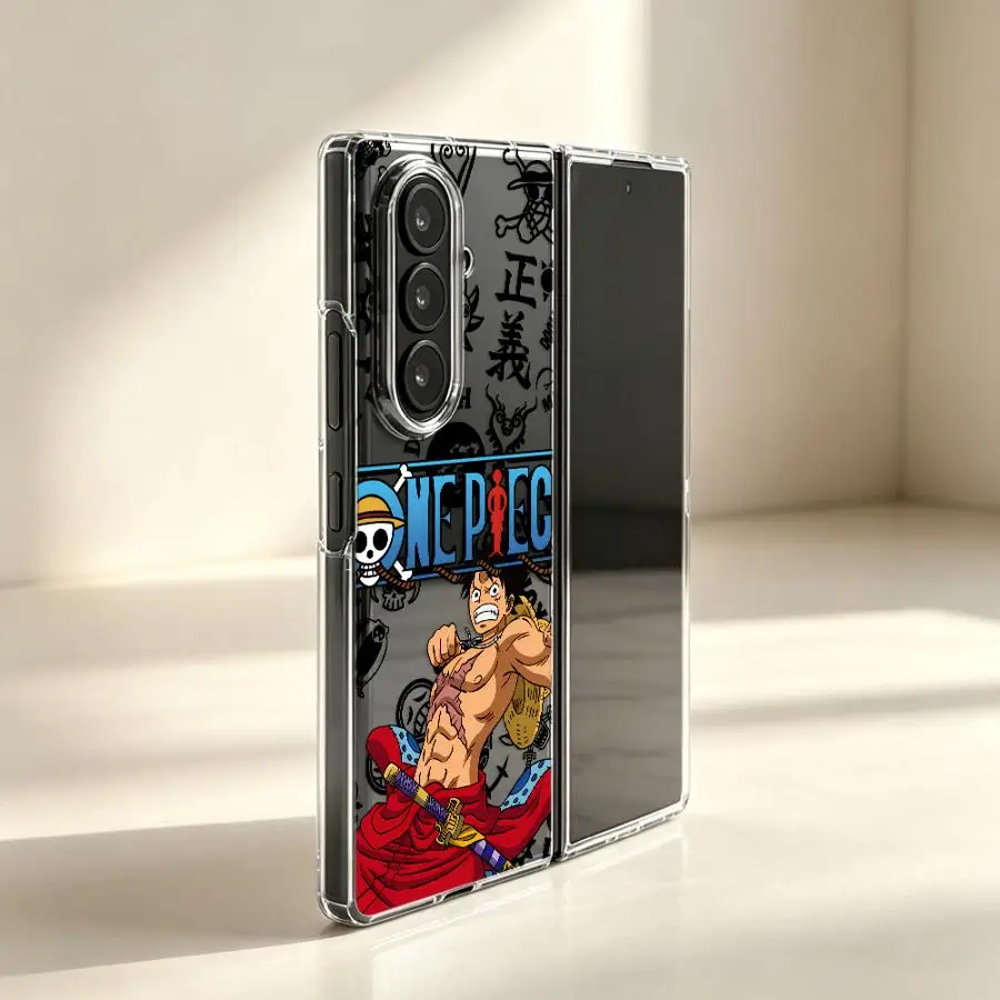 Фото Чехол для Samsung Galaxy ZFold3 ZFold7 ZFold6 ZFold5 Z Fold 7 6 5 4 3 ZFold4, прозрачный мягкий чехол для телефона, Angry Luffy Anime №3