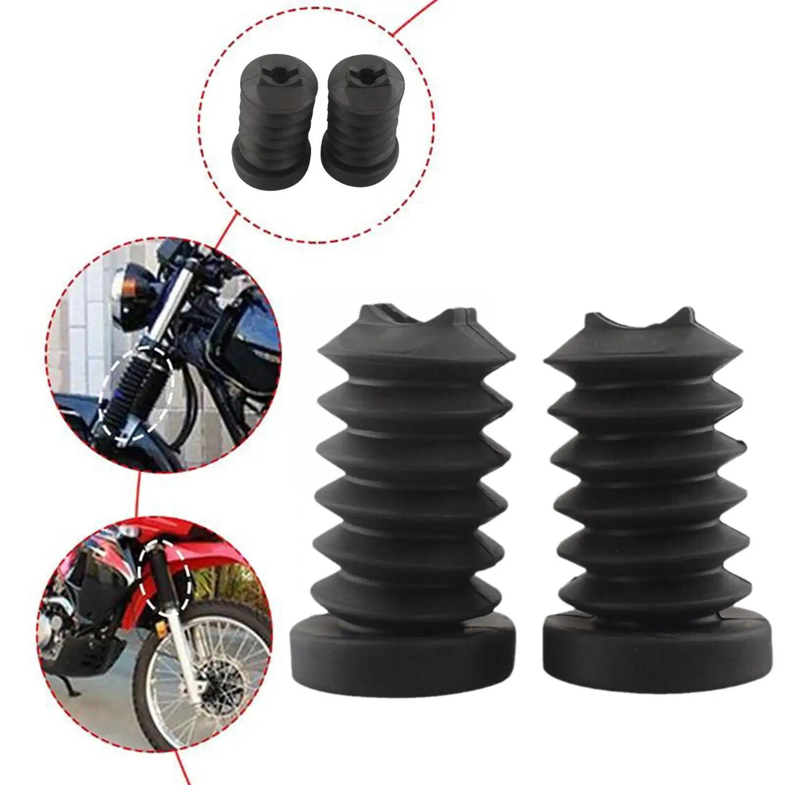 

for Harley Touring Street Electra Glide Road King FL 97-13 Rubber Rear Fork Boots Shock Absorber Covers Protector Gaiter G E7T7