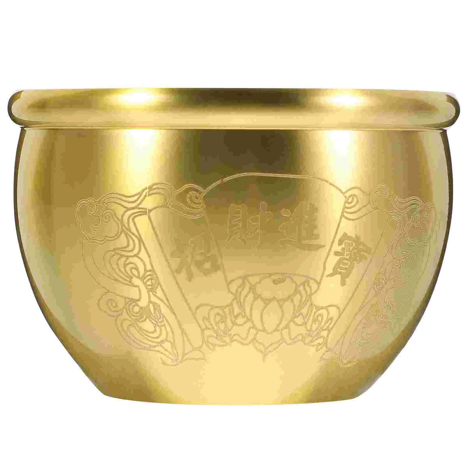 

Bowl Treasure Basin Wealth Good Offering Prosperity Temple Luck Water Ritual Chinese Sacrifice Money Cup Altar Cornucopia