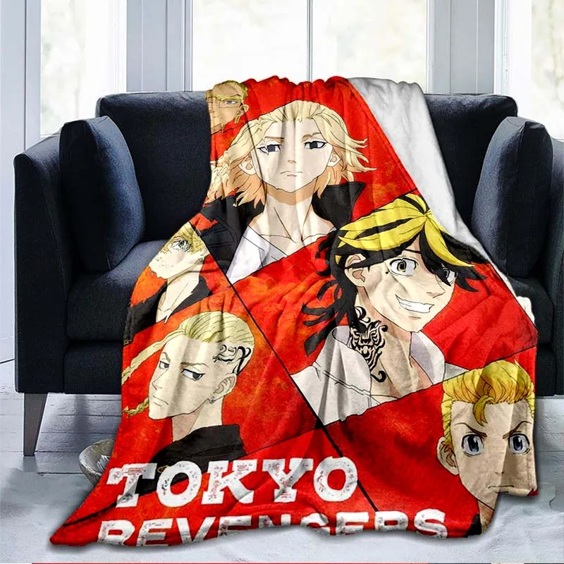 

Japanese Classic Anime Tokyo Revengers Throw Blanket Warm Throws For Winter Bedding 3D Printing Flannel Blanket Sofa Blanket