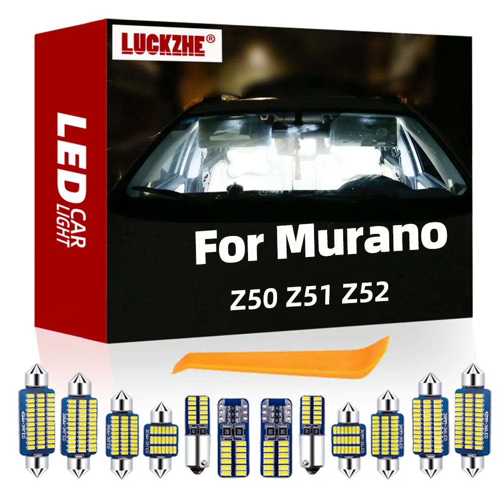 

LED Interior Light Bulb Kit For Nissan Murano Z50 Z51 Z52 2003- 2015 2016 2017 2018 2019 2020 2021 Car Lamp Bulb Canbus No Error