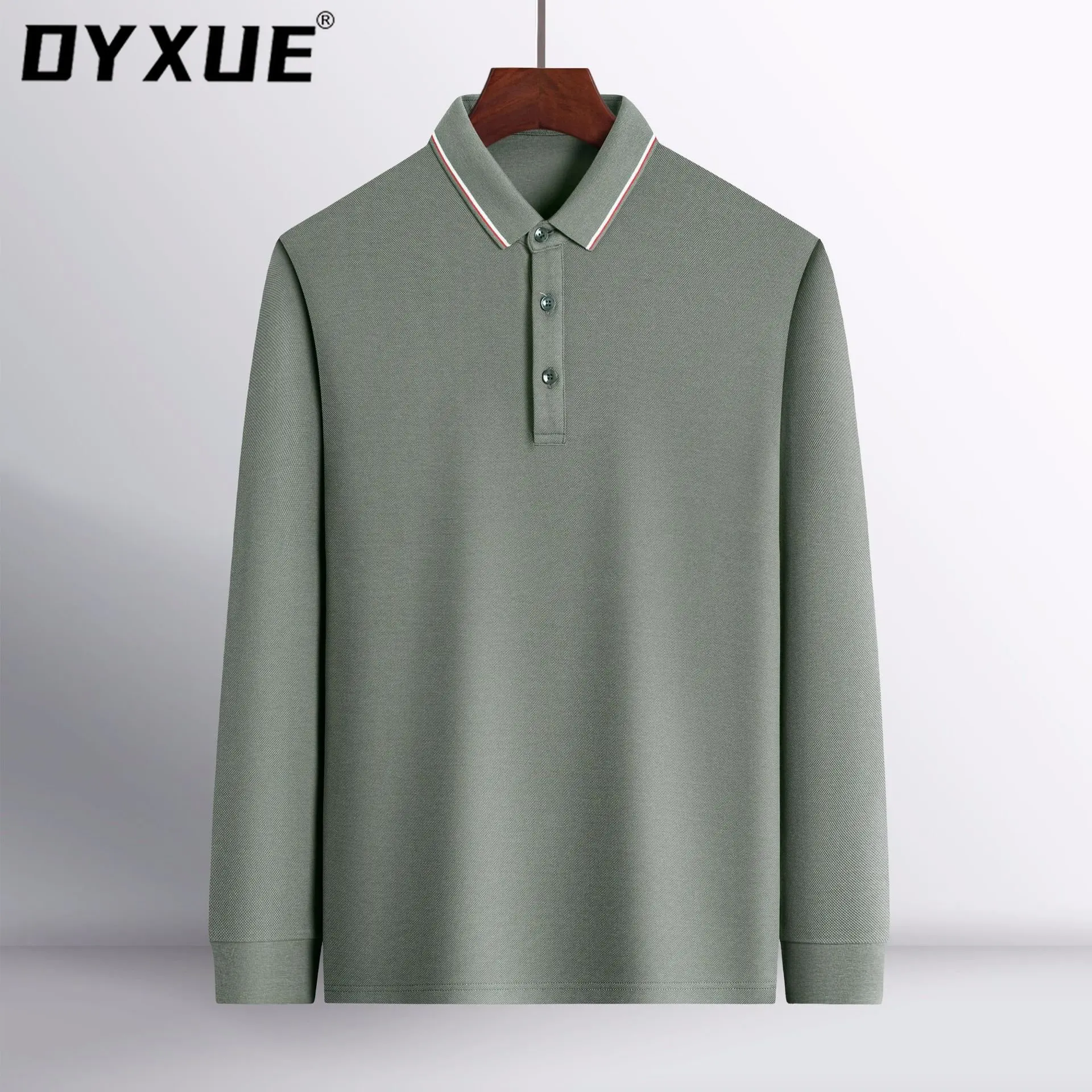 

Мужская Однотонная футболка-поло с отложным воротником, из 2022 хлопка