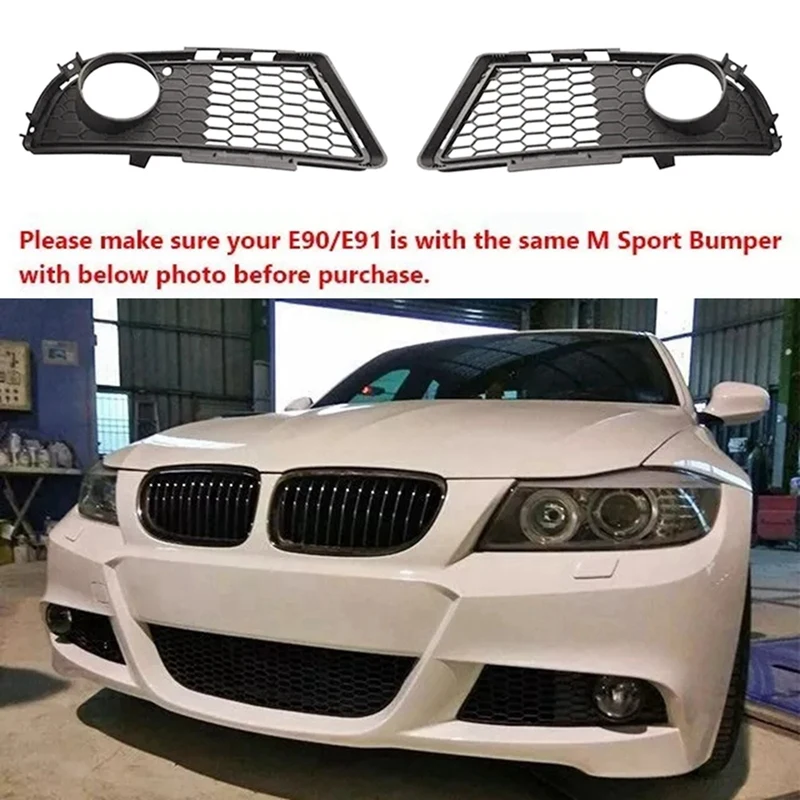Для BMW 3-Series E90 E91 LCI M Sport 2009-2011 передний бампер автомобиля MTECH противотуманные фары