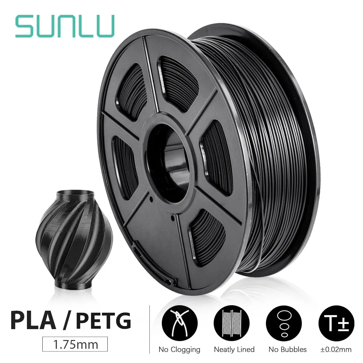 

Нить PLA/PETG SUNLU для 3D-принтера, 1 кг, 1,75 мм, 2,2 фунтов