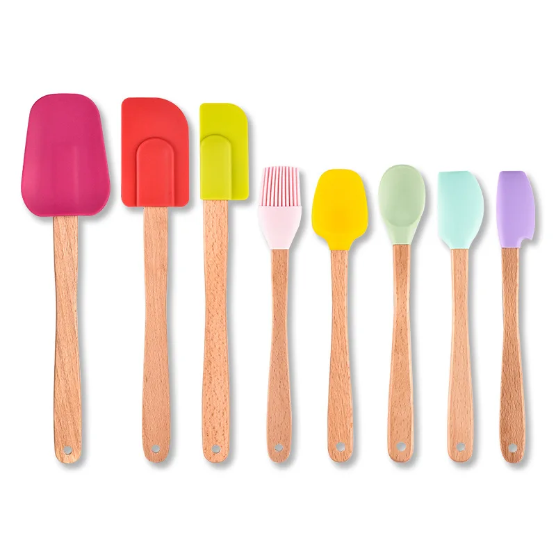 

8PCS/SET Silicone Scraper Baking Tools Scraper Spatula Brush Baking Accessories and Tools