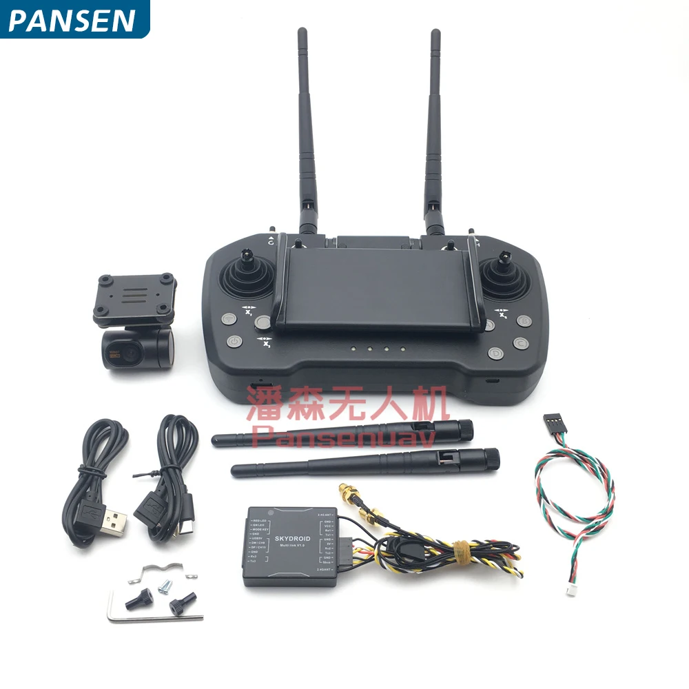 JIYI K ++ K3A Pro Полетный пульт дистанционного управления Skydroid T12 с трехкомпонентной камерой для сельскохозяйственного дрона комплект дистанционного управления