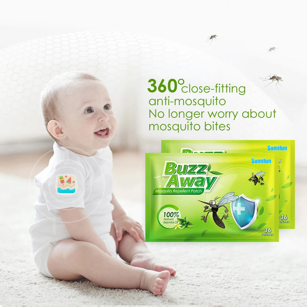 

Baby Cartoon Repellent Stickers Pure Botanical Essential Oil Stickers Summer Anti-Mosquito Bites Patch for Kids Adults